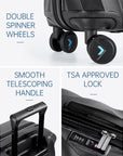Globetrotter 20" Hardside Rolling Carry-on Stylish Suitcase - BAGSMART