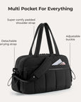 Puffy Water-Resistant Gym & Travel Duffle Bag