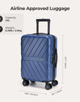 Daren 20 Inch Lightweight Hardside Carry-On Suitcase - BAGSMART