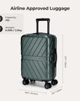 Daren 20 Inch Lightweight Hardside Carry-On Suitcase - BAGSMART
