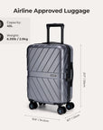 Daren 20 Inch Lightweight Hardside Carry-On Suitcase - BAGSMART