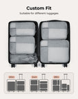 6PCS Compression Travel Packing Cubes for Suitcases