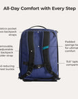 Paz 43L Carry On Travel Duffle Backpack