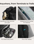 Paz 43L Carry On Travel Duffle Backpack