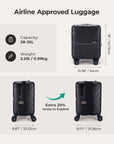 Daren 16-20 Inch Lightweight Hardside Carry-On Suitcase