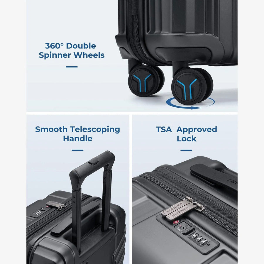 Jetsetter 20 Inch Expandable PC Hard Shell Spinner Luggage - BAGSMART