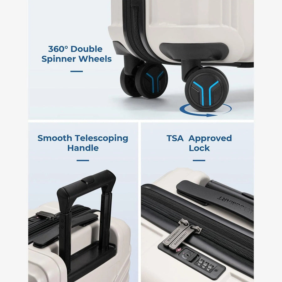 Jetsetter 20 Inch Expandable PC Hard Shell Spinner Luggage - BAGSMART