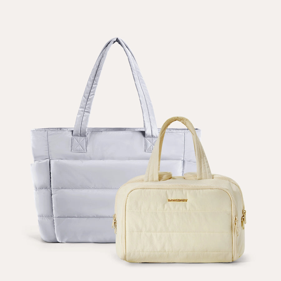 Crush Toiletry Bag & Bubble Puffy Tote Travel Set