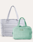 Crush Toiletry Bag & Bubble Puffy Tote Travel Set