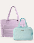 Crush Toiletry Bag & Bubble Puffy Tote Travel Set