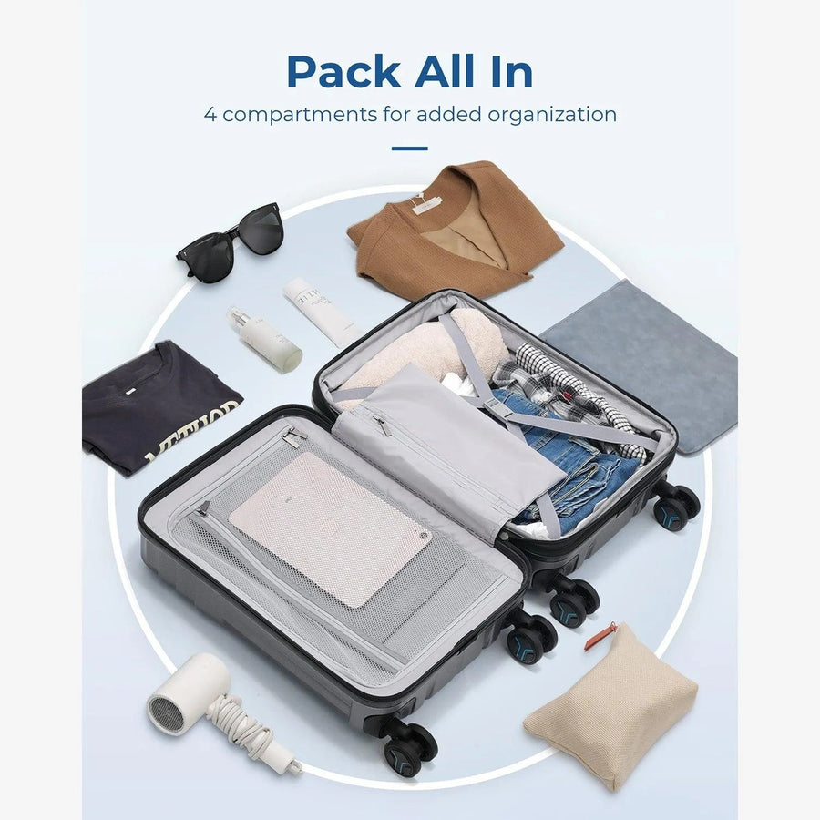 Jetsetter 20 Inch Expandable PC Hard Shell Spinner Luggage - BAGSMART