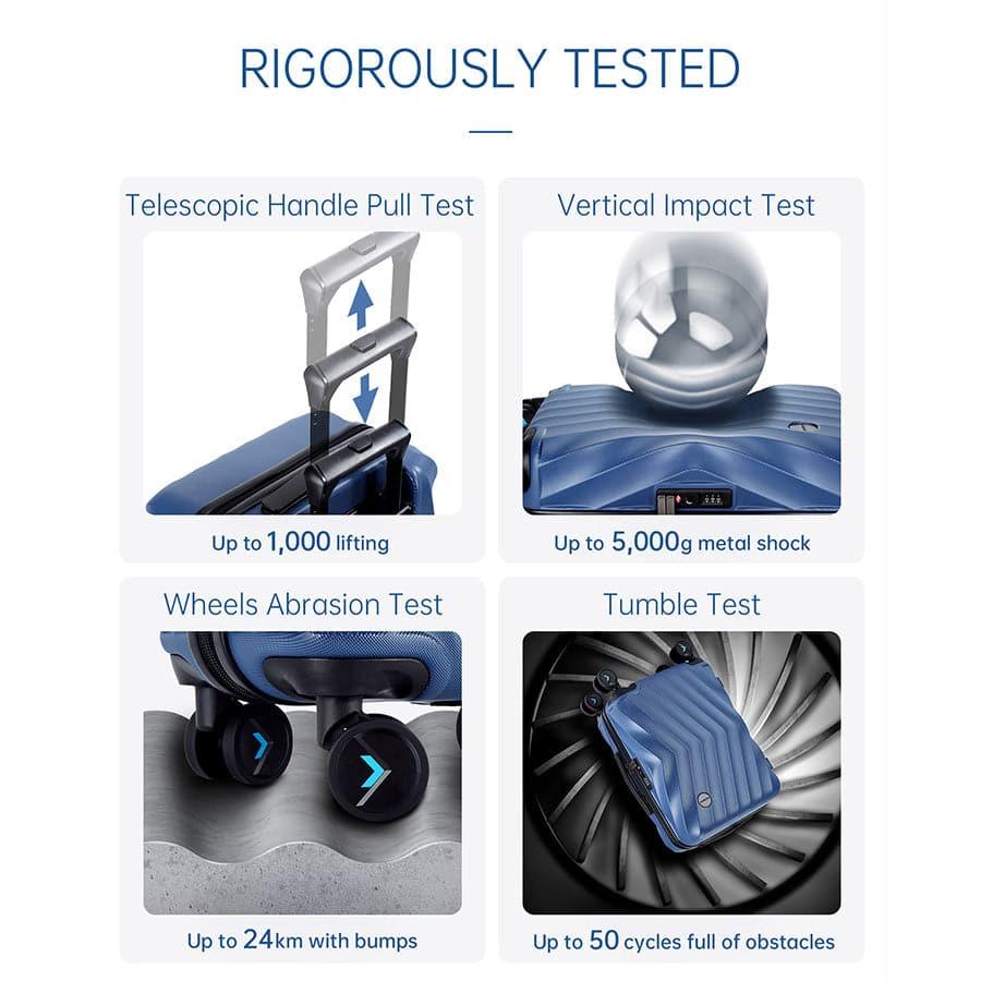 Globetrotter 20" Hardside Rolling Carry-on Stylish Suitcase - BAGSMART