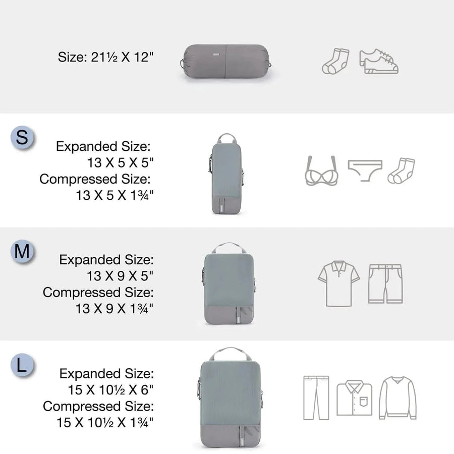 Bagsmart Compression Packing Cubes Part of Faro Travel Set - BAGSMART