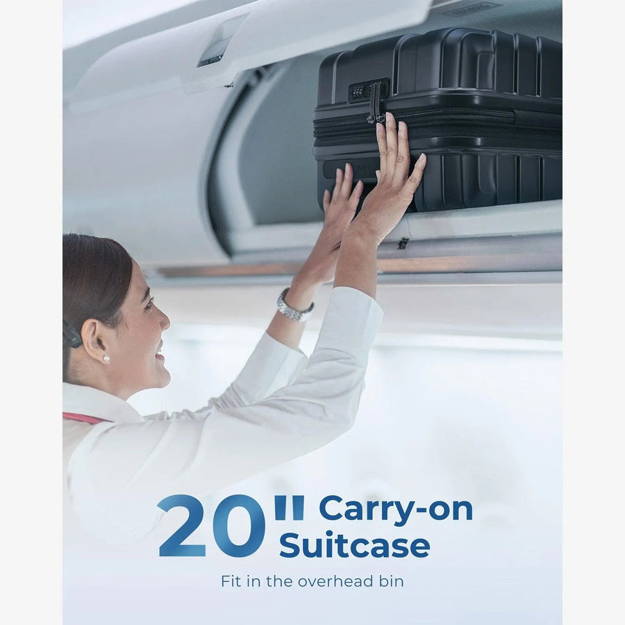 Jetsetter 20 Inch Expandable PC Hard Shell Spinner Luggage - BAGSMART