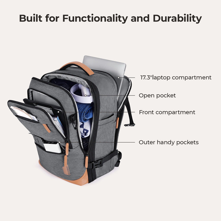 Falco 40L Expandable Airline Approved Carry On Backpack – UK.BAGSMART