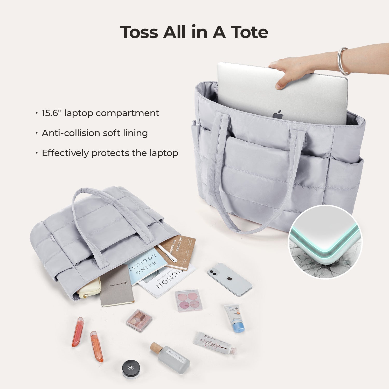 The Bubble 20L Puffy 15.6" Laptop Work Tote