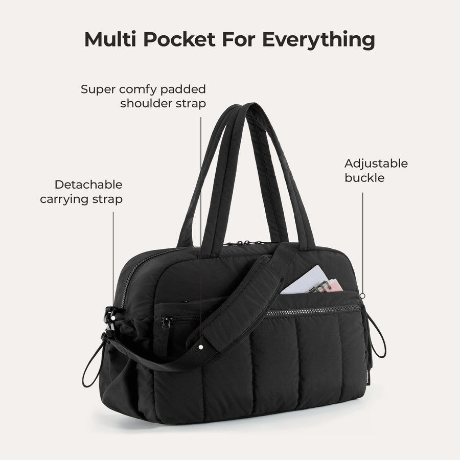 Puffy Water-Resistant Gym & Travel Duffle Bag