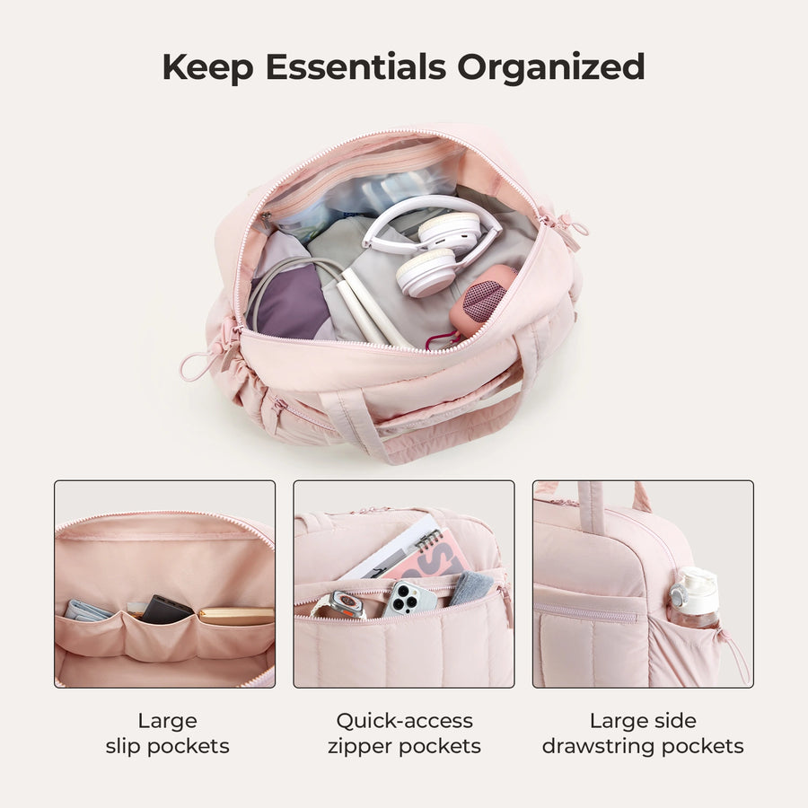 Puffy Water-Resistant Gym & Travel Duffle Bag