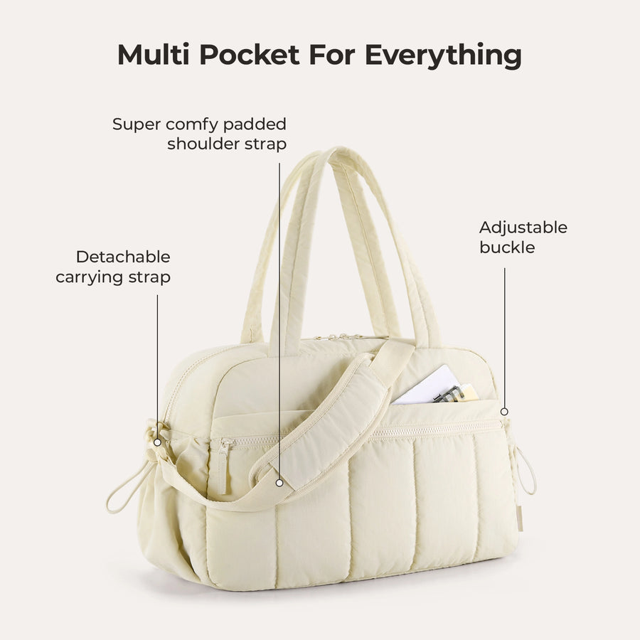 Puffy Water-Resistant Gym & Travel Duffle Bag