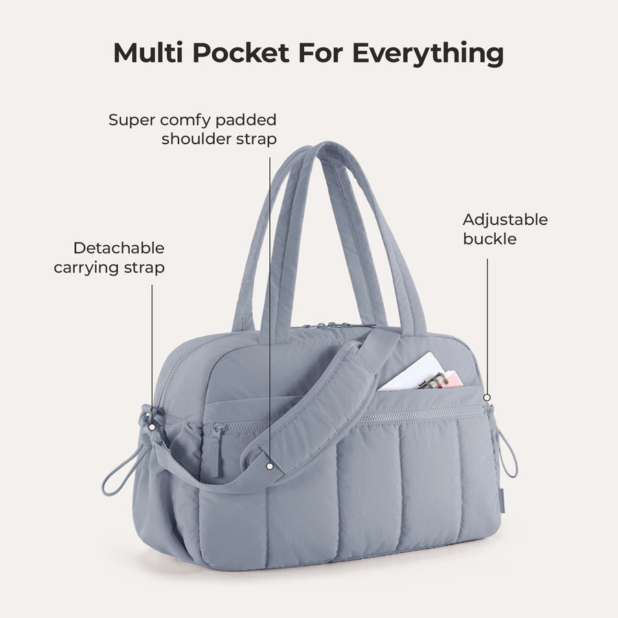 Puffy Water-Resistant Gym & Travel Duffle Bag
