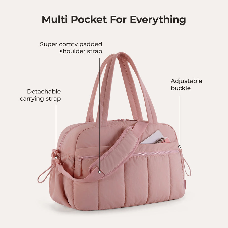 Puffy Water-Resistant Gym & Travel Duffle Bag