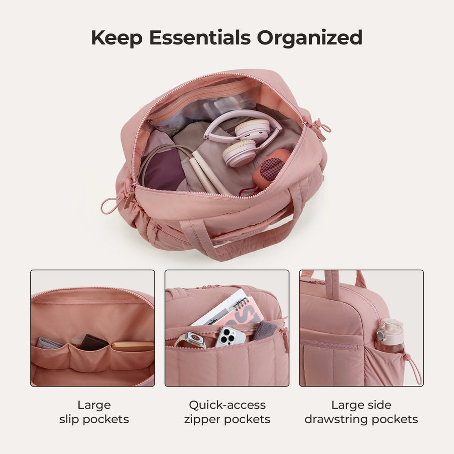 Puffy Water-Resistant Gym & Travel Duffle Bag