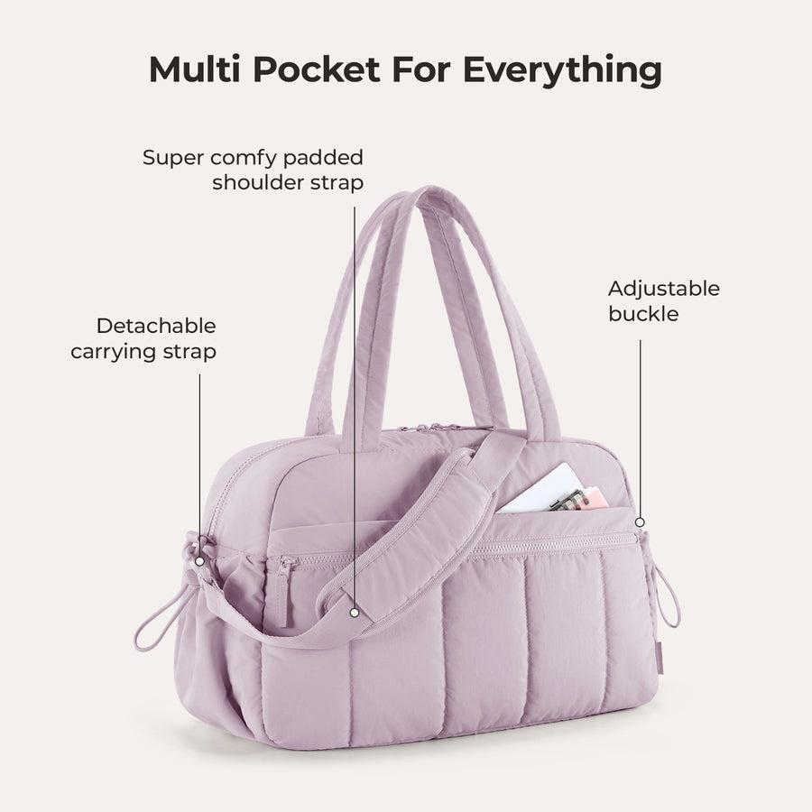 Puffy Water-Resistant Gym & Travel Duffle Bag