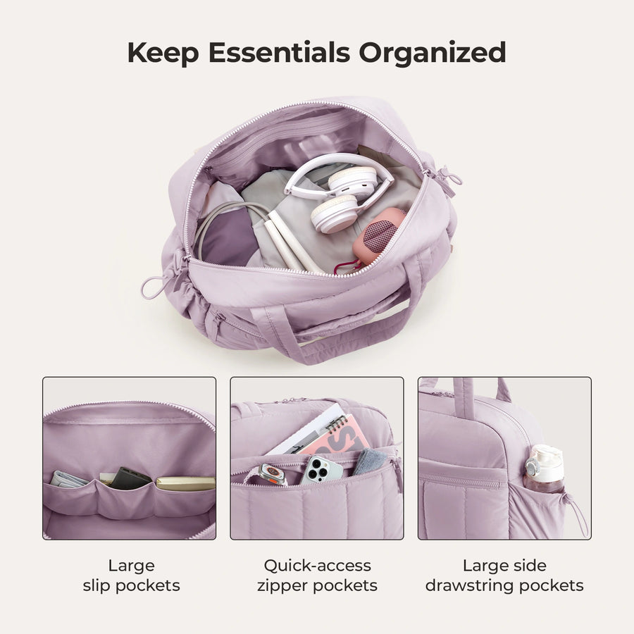 Puffy Water-Resistant Gym & Travel Duffle Bag