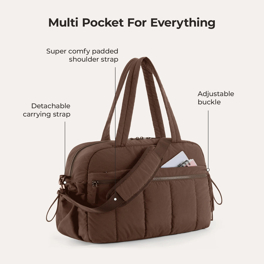 Puffy Water-Resistant Gym & Travel Duffle Bag