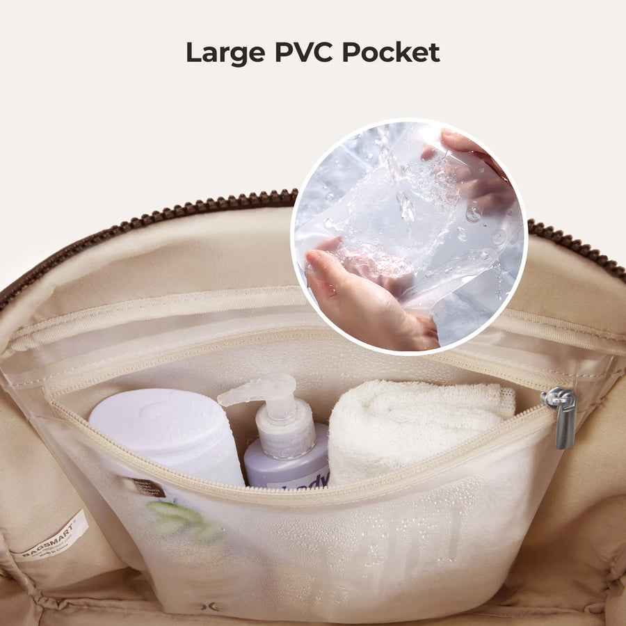 Puffy Water-Resistant Gym & Travel Duffle Bag