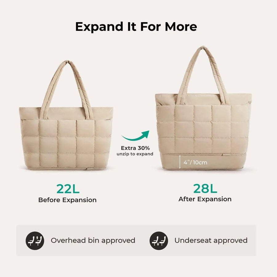 Bubble 22L-28L Expandable Puffer Travel Tote Bag - BAGSMART