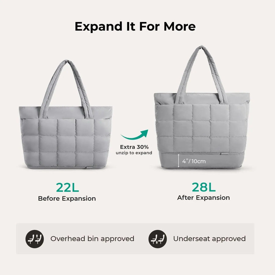 Bubble 22L-28L Expandable Puffer Travel Tote Bag - BAGSMART