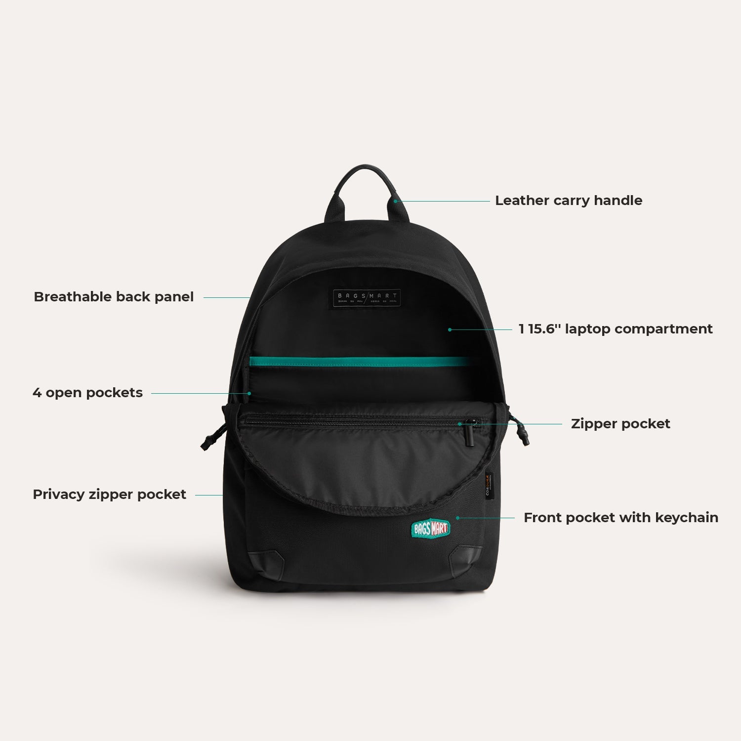 Ocean CORDURA Campus Backpack with Laptop Sleeve