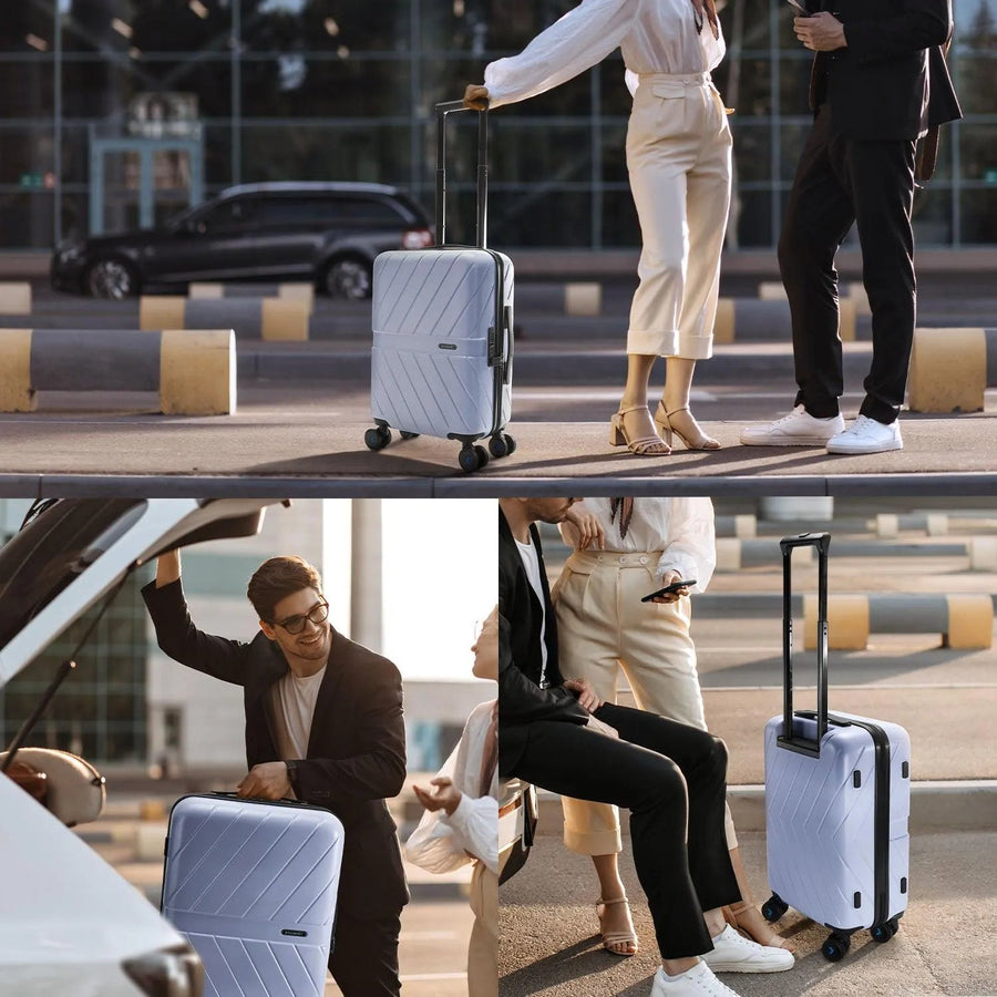 Daren 20 Inch Lightweight Hardside Carry-On Suitcase - BAGSMART