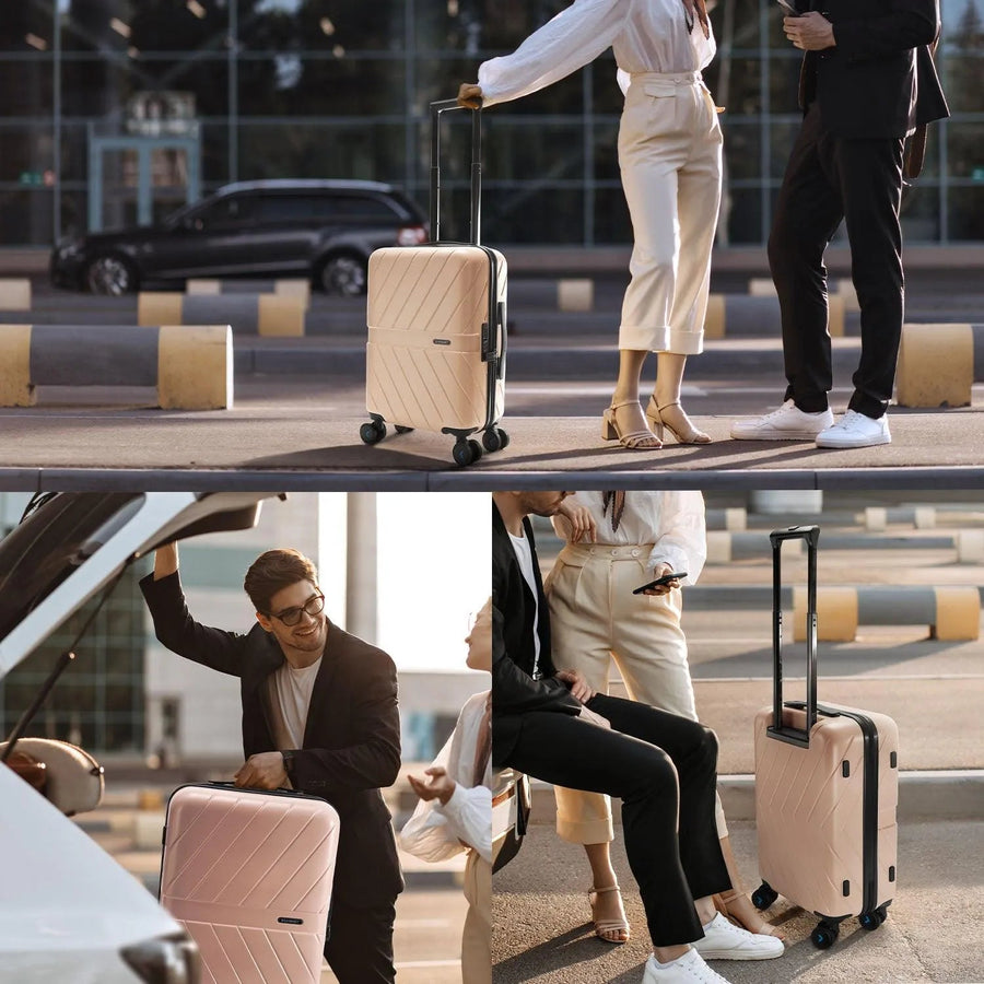 Daren 20 Inch Lightweight Hardside Carry-On Suitcase - BAGSMART