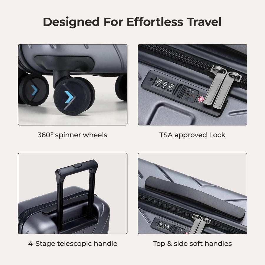 Daren 20 Inch Lightweight Hardside Carry-On Suitcase - BAGSMART