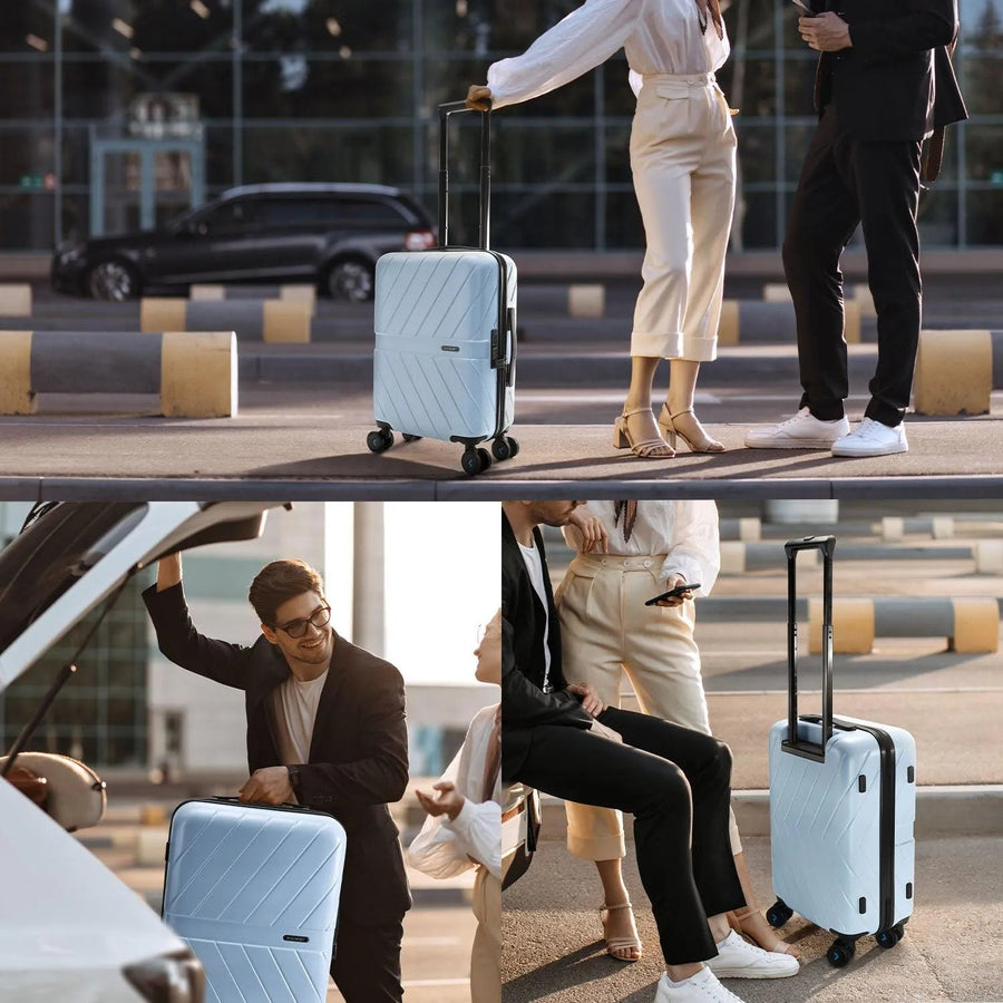 Daren 20 Inch Lightweight Hardside Carry-On Suitcase - BAGSMART