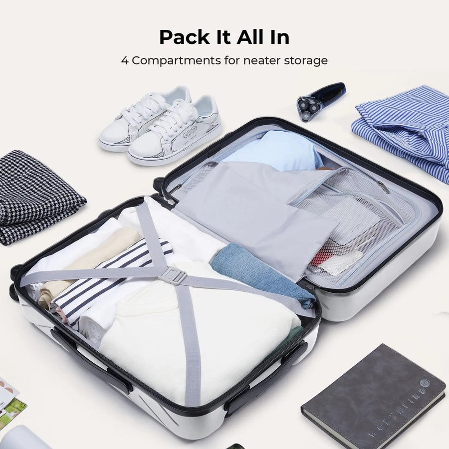 Daren 20 Inch Lightweight Hardside Carry-On Suitcase - BAGSMART