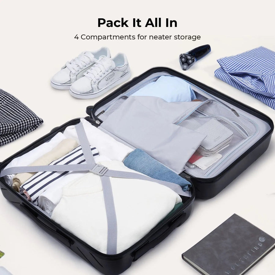 Daren 20 Inch Lightweight Hardside Carry-On Suitcase - BAGSMART