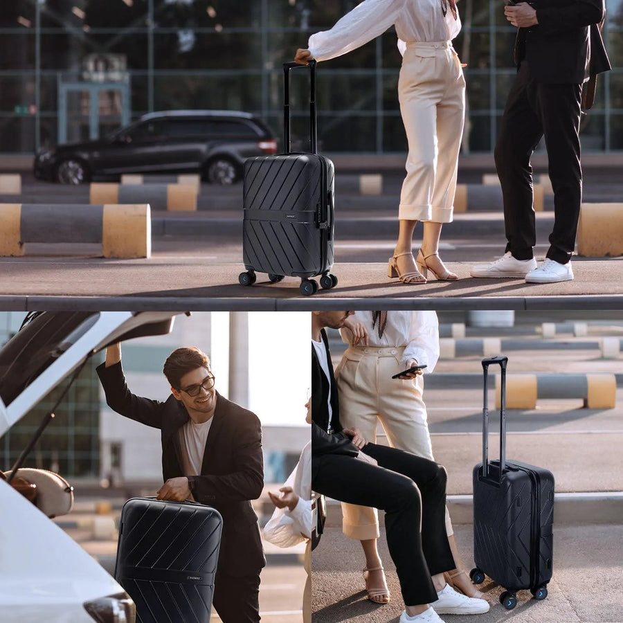 Daren 20 Inch Lightweight Hardside Carry-On Suitcase - BAGSMART