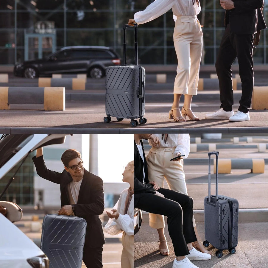 Daren 20 Inch Lightweight Hardside Carry-On Suitcase - BAGSMART