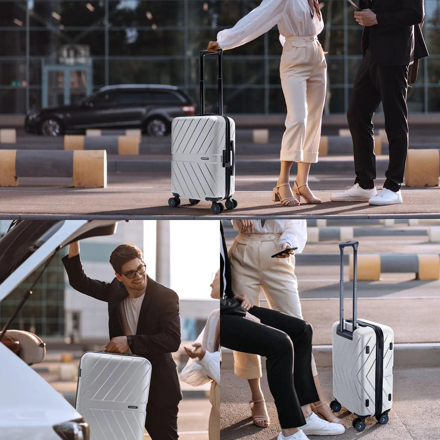 Daren 20 Inch Lightweight Hardside Carry-On Suitcase - BAGSMART