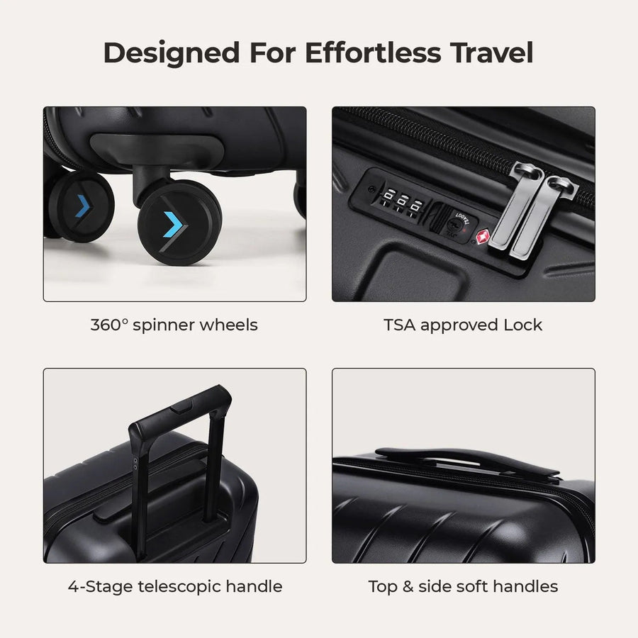 Daren 20 Inch Lightweight Hardside Carry-On Suitcase - BAGSMART