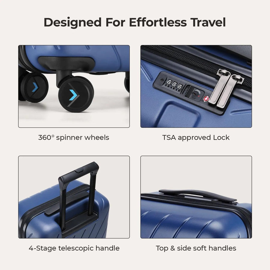 Daren 20 Inch Lightweight Hardside Carry-On Suitcase - BAGSMART