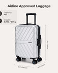 Daren 20 Inch Lightweight Hardside Carry-On Suitcase - BAGSMART