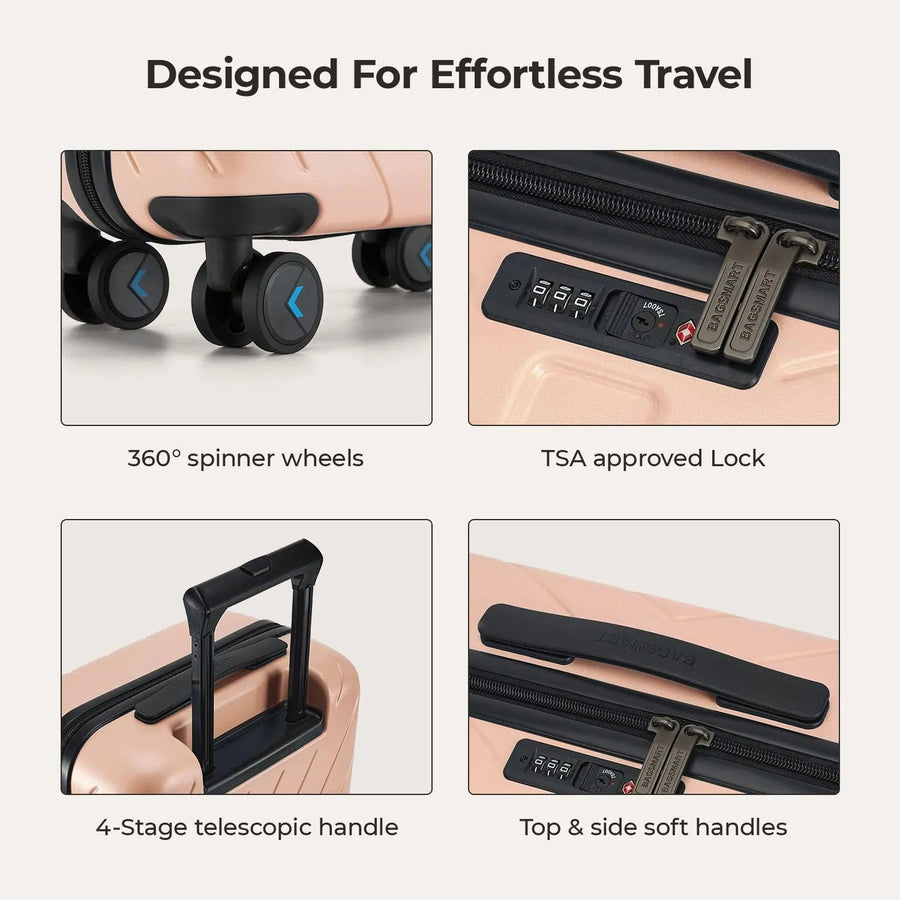 Daren 20 Inch Lightweight Hardside Carry-On Suitcase - BAGSMART