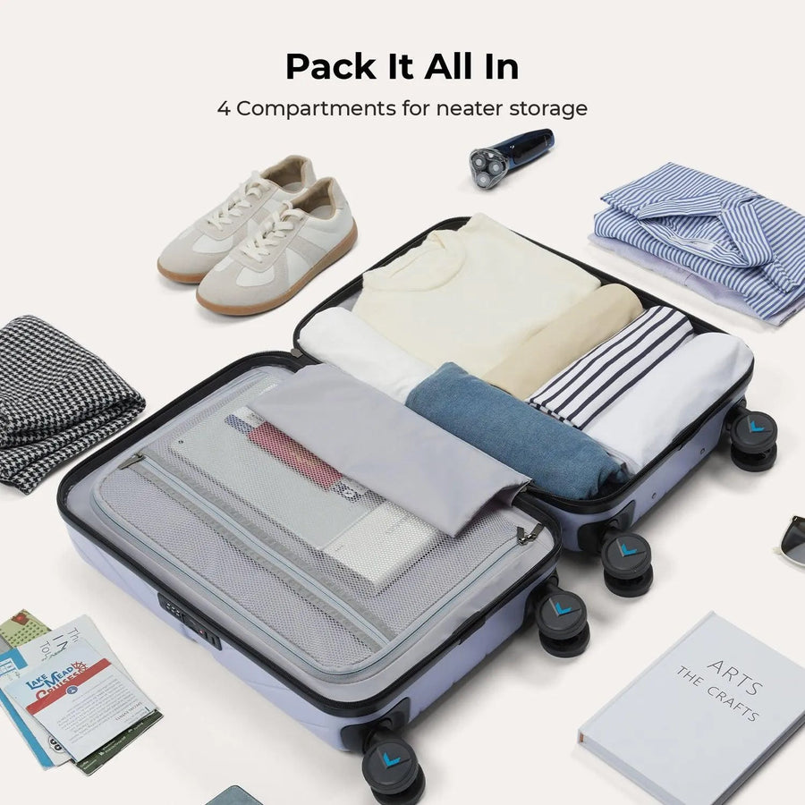 Daren 20 Inch Lightweight Hardside Carry-On Suitcase - BAGSMART