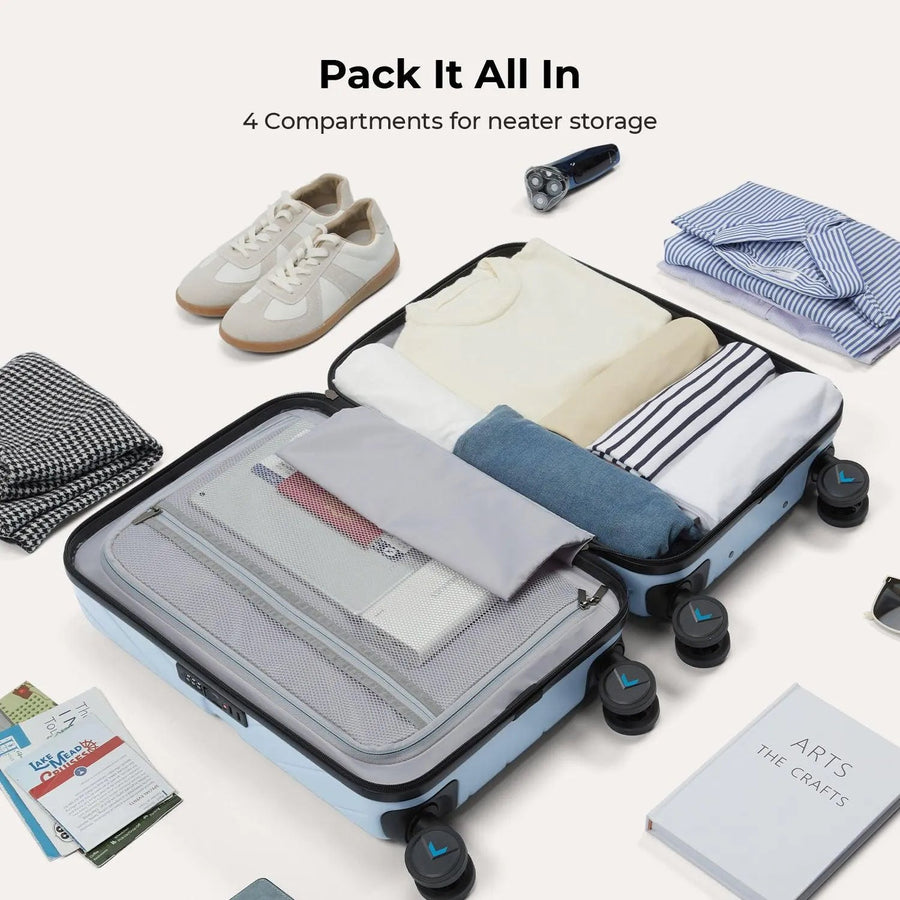 Daren 20 Inch Lightweight Hardside Carry-On Suitcase - BAGSMART