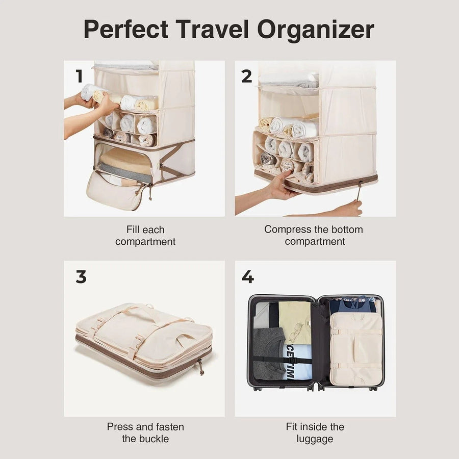 Hanging Foldable Compression Packing Cubes - BAGSMART