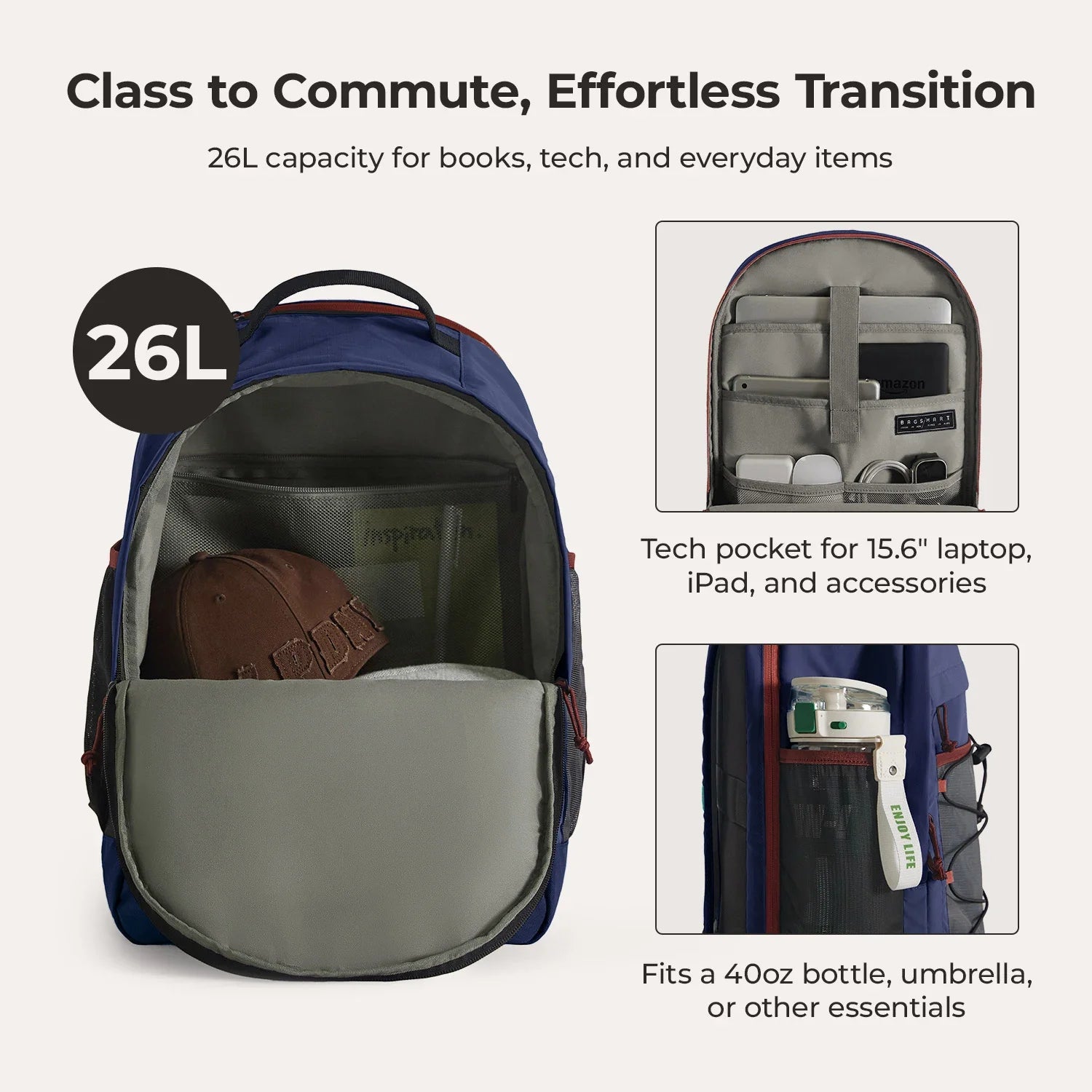 Focus 15.6" Laptop Backpack